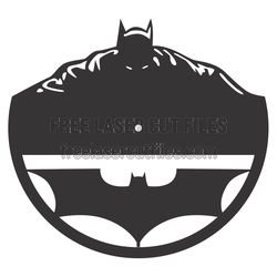 Batman-Inspired Round Clock Face Laser Cut File