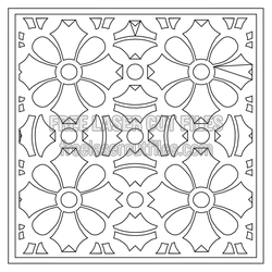 Geometric Floral Panel Laser Cut Design, Ready to Cut