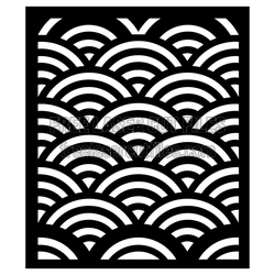 Geometric Wave Screen Panel for Laser Cutting