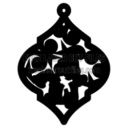 Gnome Christmas Ornament SVG Cut File, Ready to Cut