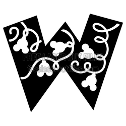 Mickey Mouse Split Monogram Laser Cut Design