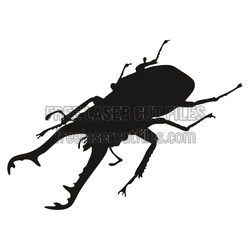 Rhinoceros Beetle Silhouette Ready to Cut Laser File