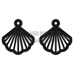 Seashell Earrings Laser Cut Template, Ready to Cut