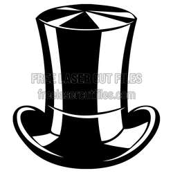 Top Hat Cartoon Vector Design for Laser Cutting