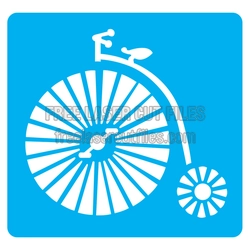 Vintage Bicycle Silhouette Laser Cut Stencil Design