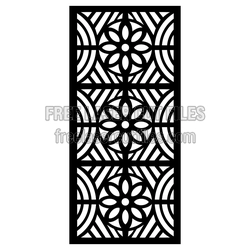 Decorative Floral Panel Screen Laser Cut Pattern