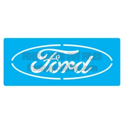 Ford Style Oval Logo Stencil for Laser Cutting