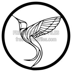 Hummingbird Circle Design Free Laser Cut File