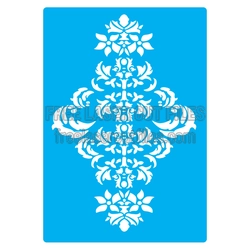 Ornamental Floral Stencil Design, Laser Ready Cut File