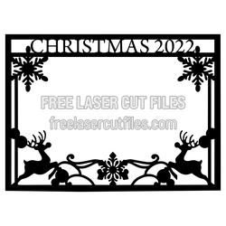 Christmas 2022 Photo Frame Laser Cut Design