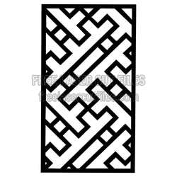 Decorative Geometric Door Panel Laser Cut Pattern