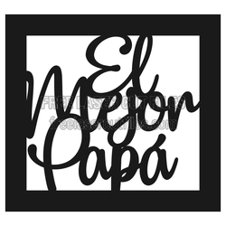 Father Papa Split Monogram Sign, Ready to Cut