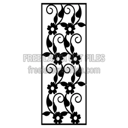 Floral Door Screen Pattern Ready to Cut for Laser Projects