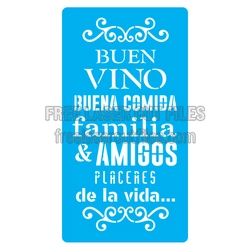 Good Wine, Good Food, Family & Friends Quote Sign