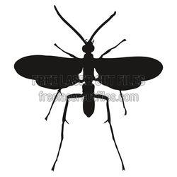 Lesser Stag Beetle Silhouette Laser Cut File