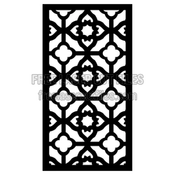 Ornamental Decorative Panel Pattern for Laser Cutting