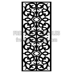 Ornamental Door Screen Panel Laser Cut Pattern