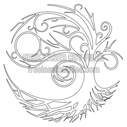 Celtic Tree Laser Cut File, Ornamental Nature Panel