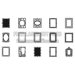 Openwork Picture Frames Set – Laser Cut File Templates