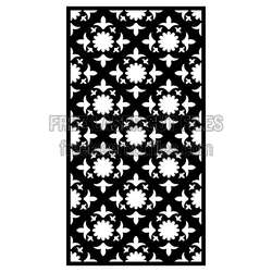 Ornamental Floral Door Panel Laser Cut Pattern