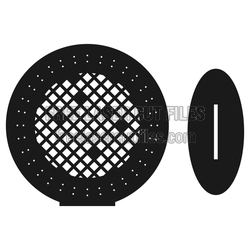Round Jewelry Organizer with Diamond Pattern, Ready to Cut