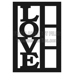 Valentine Love Portrait Word Cut File, Ready to Cut