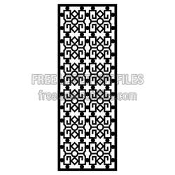Decorative Geometric Door Screen Pattern, Laser Ready