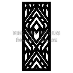 Geometric Decorative Screen Pattern for Laser Cutting