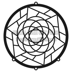 Geometric Dream Catcher Laser Cut File, Ready to Cut