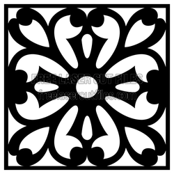 Ornamental Floral Screen Pattern Ready to Cut for DIY Decor