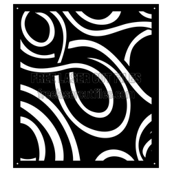 Abstract Curved Panel Screen Pattern Ready to Cut