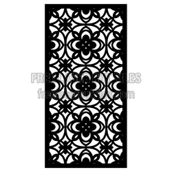 Decorative Floral Door Screen Pattern, Free Laser Cut File