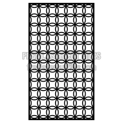 Geometric Oval Lattice Screen Panel, Laser Ready