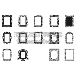 Ornamental Openwork Frame Set for Laser Cutting