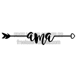 Ama Arrow Sign Free Laser Cut SVG Template