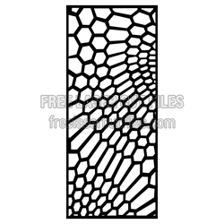 Decorative Geometric Door Screen Pattern, Laser Ready Panel