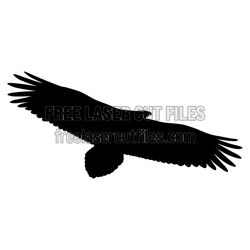 Flying Eagle Silhouette Laser Cut File, Ready to Cut