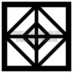 Geometric Wall Screen Pattern for Laser Cutting