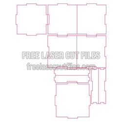 Laser Cut Parametric Storage Box Template Ready to Cut