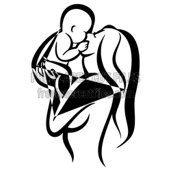 Mother and Baby Wall Decor Laser Cut File