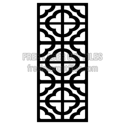 Ornamental Geometric Laser Cut Panel Pattern