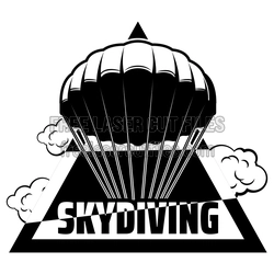 Skydiving Parachute Vector Design for Laser Cutting