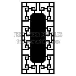 Decorative Greek Key Screen Panel Template, Laser Ready