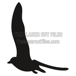 Flying Bird Silhouette Laser Cut File, Ready to Cut