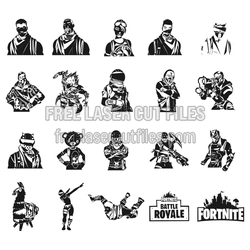 Game Character Laser Cut Bundle for Craft Projects