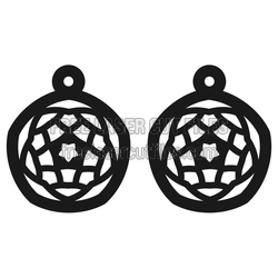 Laser Cut Filigree Christmas Ornament Earrings Set