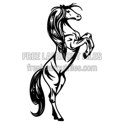 Rearing Horse Clipart Laser Cut Design, Ready to Cut