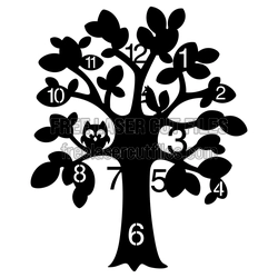 Tree Wall Clock Laser Cut File, Free DIY Clock Design