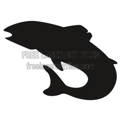 Dolphin Silhouette Laser Cut File, Free Ocean Animal Design