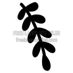 Floral Leaf Branch Laser Cut Motif, Ready to Cut